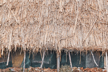 straw hut on the beach