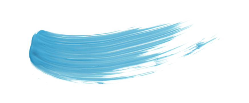 Shiny light blue brush isolated on transparent background. light blue watercolor png
