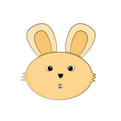 Character cartoon cute rabbit face