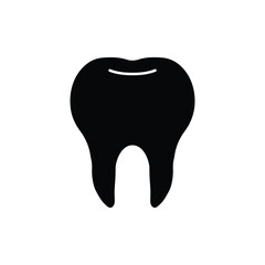 Tooth silhouette icon, Vector illustration.