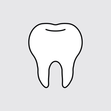 Tooth line icon, outline vector sign, linear style pictogram isolated on white. Symbol, logo illustration.
