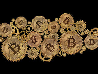 crypto currency concept, crypto coin