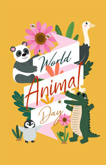 Banner the Jungle Animals in the forest