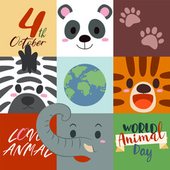 Banner the Jungle Animals in the forest