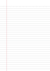 Notebook paper background. Lined notebook paper