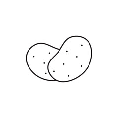 Potato line icon, vegetables logo vector