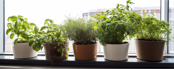Naklejka na ściany i meble Indoor plant pot, generative ai