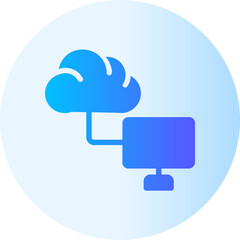 cloud network gradient icon