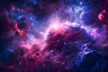 Obraz na płótnie Canvas Huge Nebula and stars