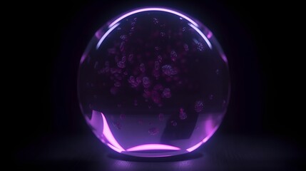Purple crystal magic ball evil setting detailed