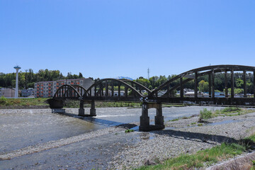 天竜川の水神橋（長野県伊那市）