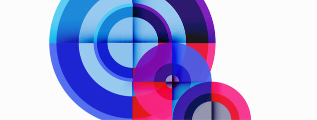 Obraz premium Circle trendy minimal geometric abstract background. Vector Illustration For Wallpaper, Banner, Background, Card, Book Illustration, landing page