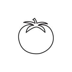 Tomato line icon, vegetables logo vector