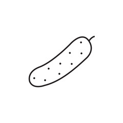 Cucumber line icon, vegetables logo vector