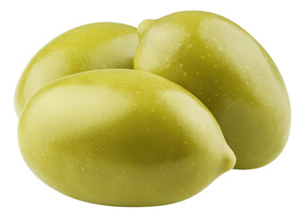 Olives isolated on white background, full depth of field