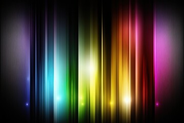 A rainbow colored wallpaper with a black background, created with Generative Ai Technology