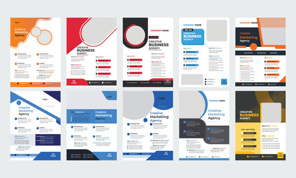 flayer design 10 set, corporate business flyer template design, business marketing flyer, digital marketing agency flyer, creative marketing agency flayer design