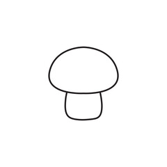 Mushroom line icon, vegetables logo vector