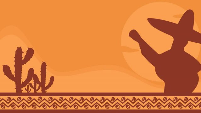 Cinco de Mayo Background Design. Great for Mexico Celebrations. 4k video greeting card.