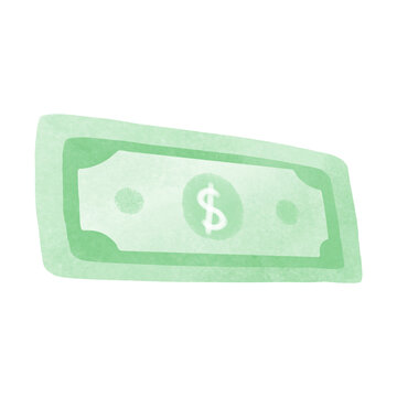 Banknote money watercolor