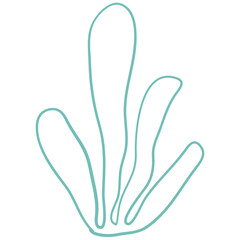 Hand Drawn Abstract Outline Flower