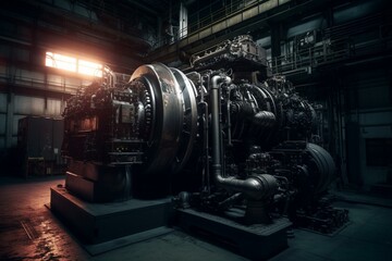Obraz na płótnie Canvas Machinery for power plant;. Generative AI
