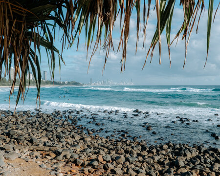 Beautiful coastal views at Burleigh Heads on the Gold Coast