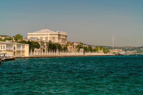 View of a gate at Dolme bahce palace in Istanbul, Turkey