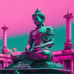 Buddha  statue  Created with generative AI tools