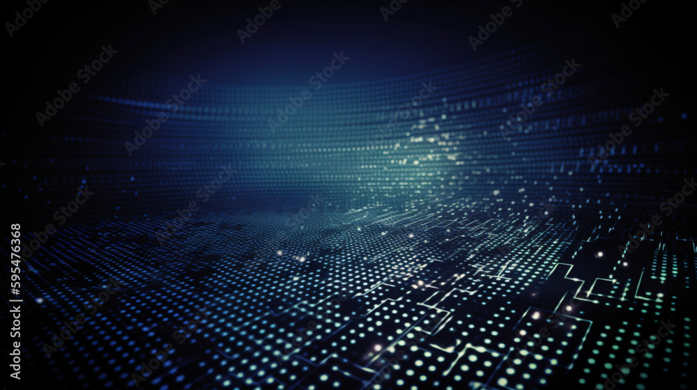 Wall mural abstract hi tech digital circuit electronic mainboard computer futuristic technology background, gen