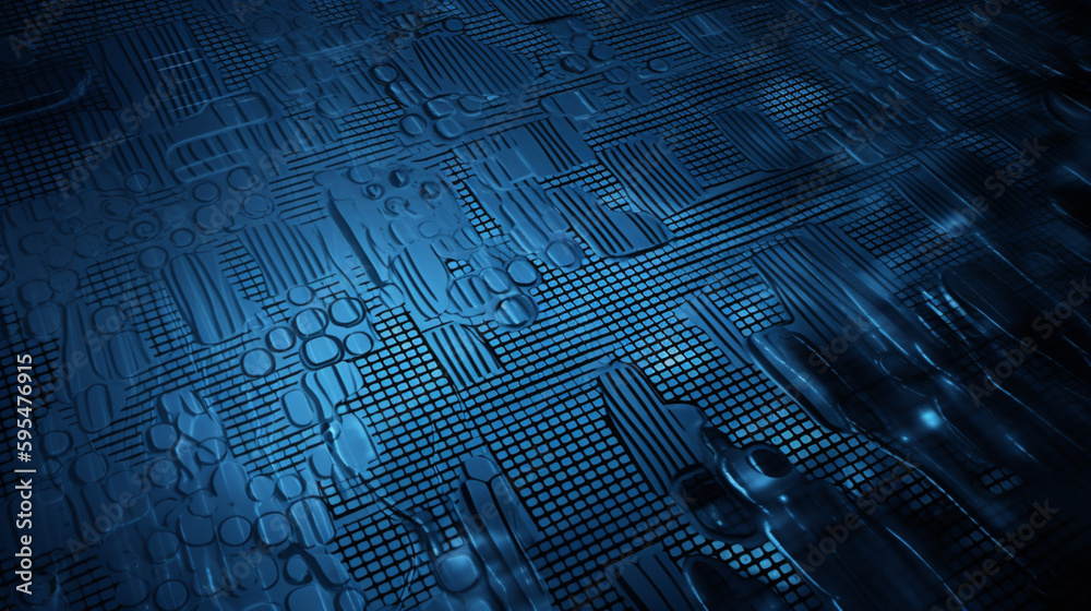 Wall mural abstract hi tech digital circuit electronic mainboard computer futuristic technology background, gen