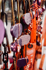 detail of wishing lock