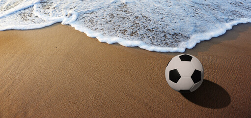 soccer ball on the beach