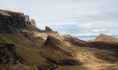 Quiraing, Isle of Skye, Scotland on spring time