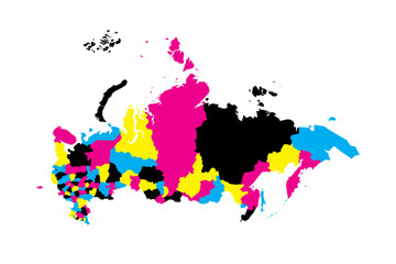 Fototapeta na wymiar Estonia political map of administrative divisions - counties. Blank vector map in CMYK colors.