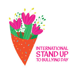 International stand up to bullying day . Design suitable for greeting card poster and banner