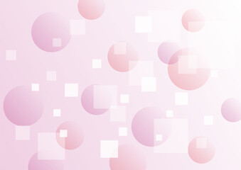 重なる円と四角の抽象的背景