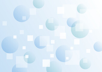 重なる円と四角の抽象的背景