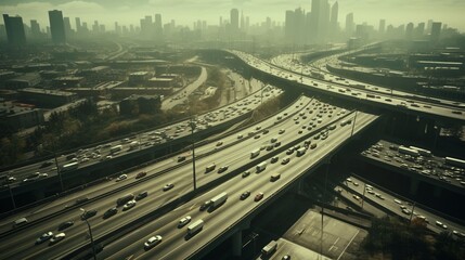 Fictional North American megacity - Generative AI.