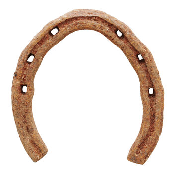 Old Rusty Horseshoe Isolated On Transparent Background, Png Clip Art