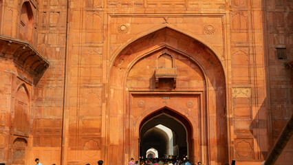 Red Fort also known as Lal Qila is located in New Delhi, India, UNESCO World Heritage Sites