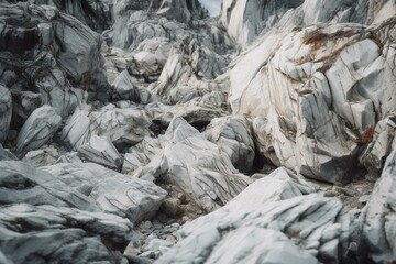 Fototapeta na wymiar A white rocky surface as backdrop. Generative AI