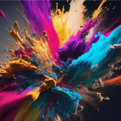 Fototapeta na wymiar Abstract explosion of colors