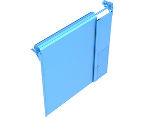 Garage door isolated on transparent background. 3d rendering - illustration