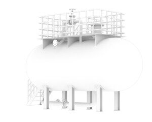 Gas tank isolated on transparent background. 3d rendering - illustration