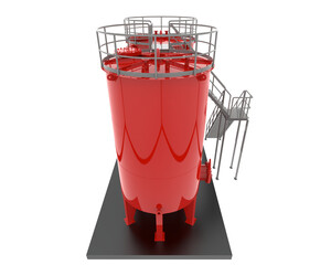 Gas tank isolated on transparent background. 3d rendering - illustration