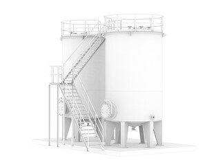 Fototapeta na wymiar Gas tank isolated on transparent background. 3d rendering - illustration