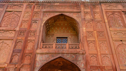 Fototapeta na wymiar Red Fort also known as Lal Qila is located in New Delhi, India, UNESCO World Heritage Sites