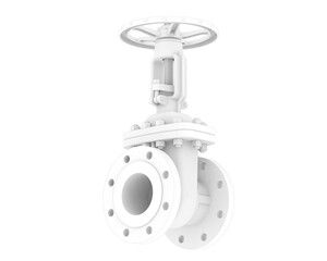 Gate valve isolated on transparent background. 3d rendering - illustration