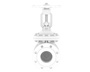 Gate valve isolated on transparent background. 3d rendering - illustration